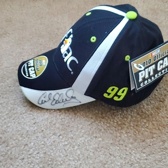 Nascar Aflac Carl Edwards #99 Hand Autographed Signed Baseball Cap Hat - Picture 2 of 8